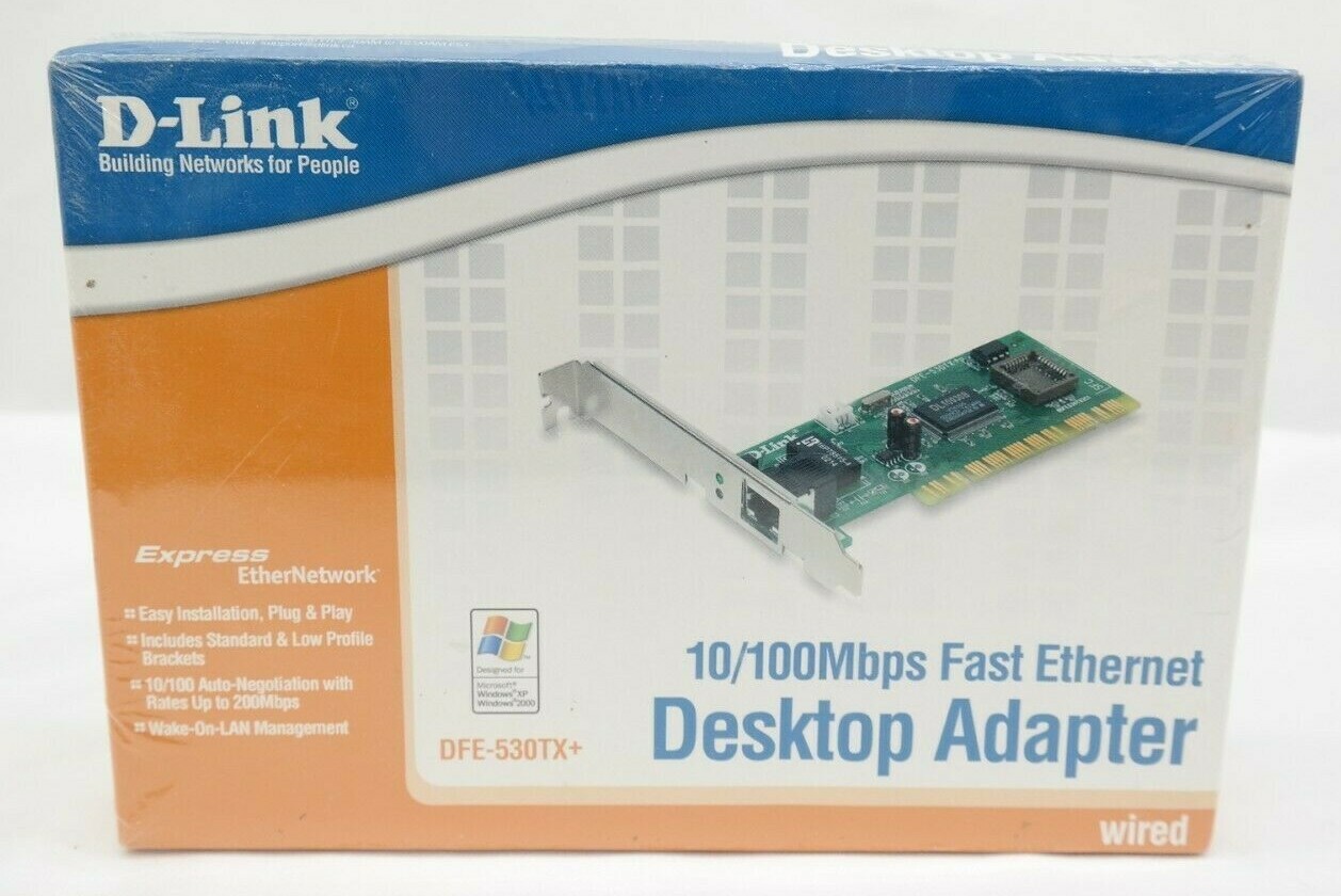 D-Link DFE-530 TX+ 10/100 Mbps Ethernet Desktop Adapter SS