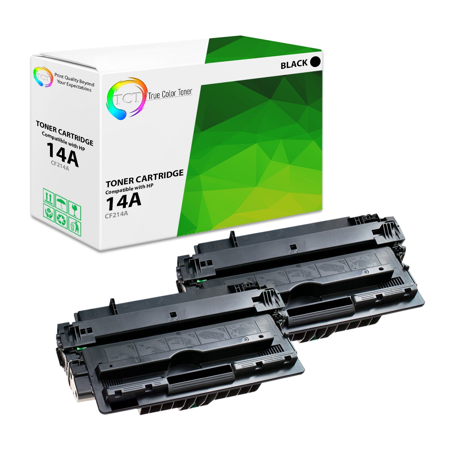 2Pk TCT CF214A 14A Black For HP M725z M725dn M725f M712dn Compatible Toner