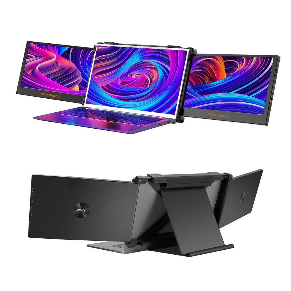 GTMEDIA 13-17,3" Laptop Screen Extender Dual 11.6" External Portable Monitor NEW
