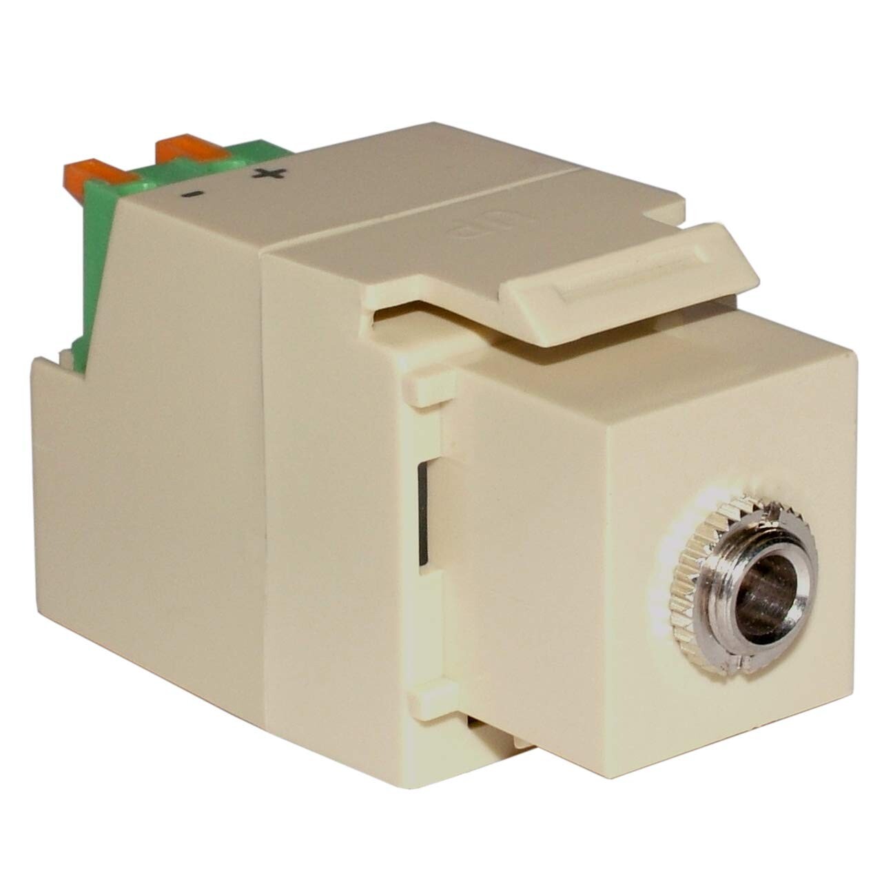 Choice Select 1/8" 3.5mm Mono Mini Plug Keystone Jack (Ivory)