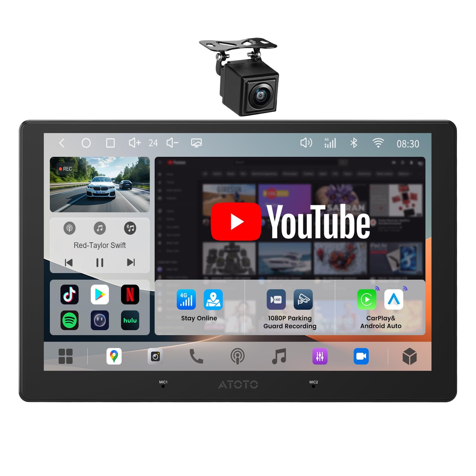 ATOTO S8 Gen4 10.1" Double Din Android Car Stereo, 4G LTE, 4+64GB Radio