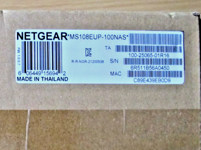 NETGEAR MS108EUP 8-port Multi-Gig (2.5G) Ultra60 PoE Ethernet Plus Switch NEW