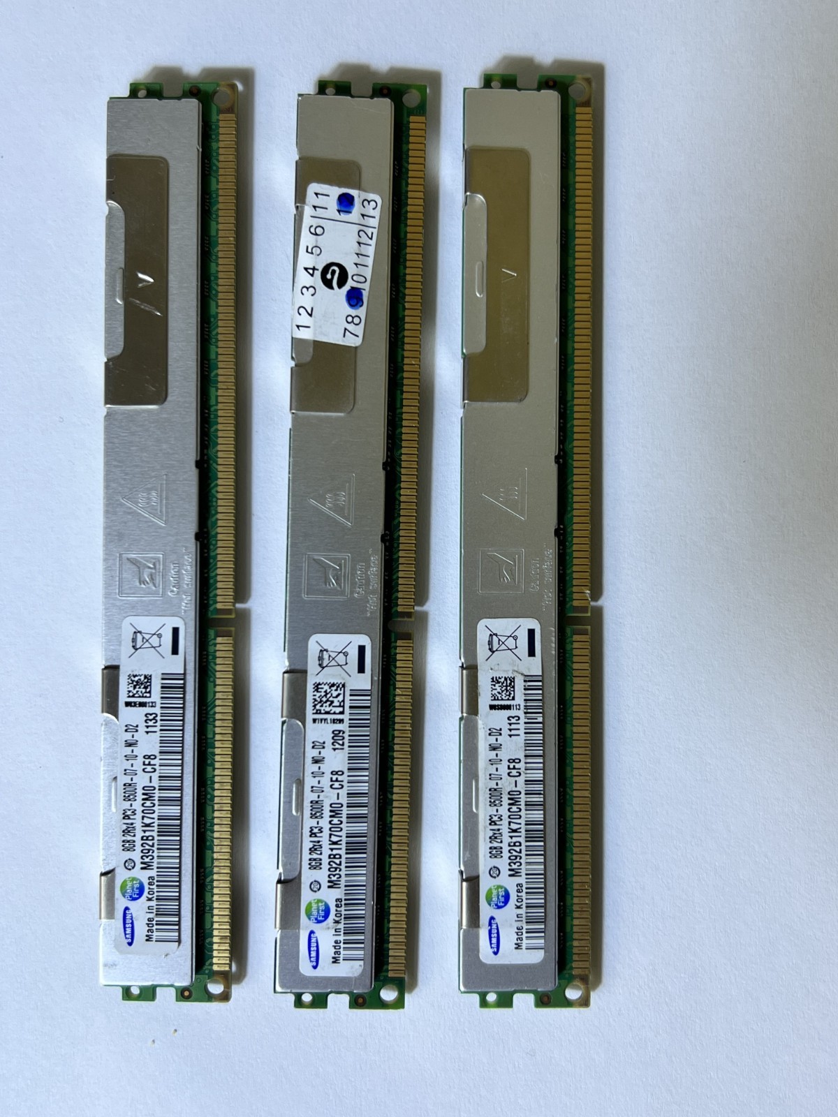 SAMSUNG IBM 24GB (3 x 8 GB) 2Rx4 PC3-10600R SERVER ECC REG RAM  M392B1K70CM0-CH9