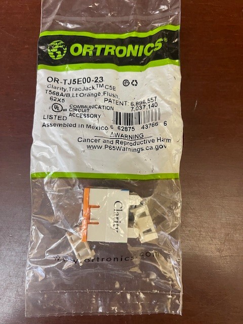 (qty 12) Ortronics Legrand OR-TJ5E00-26 Clarity TracJack, Cat5e  LT BLUE