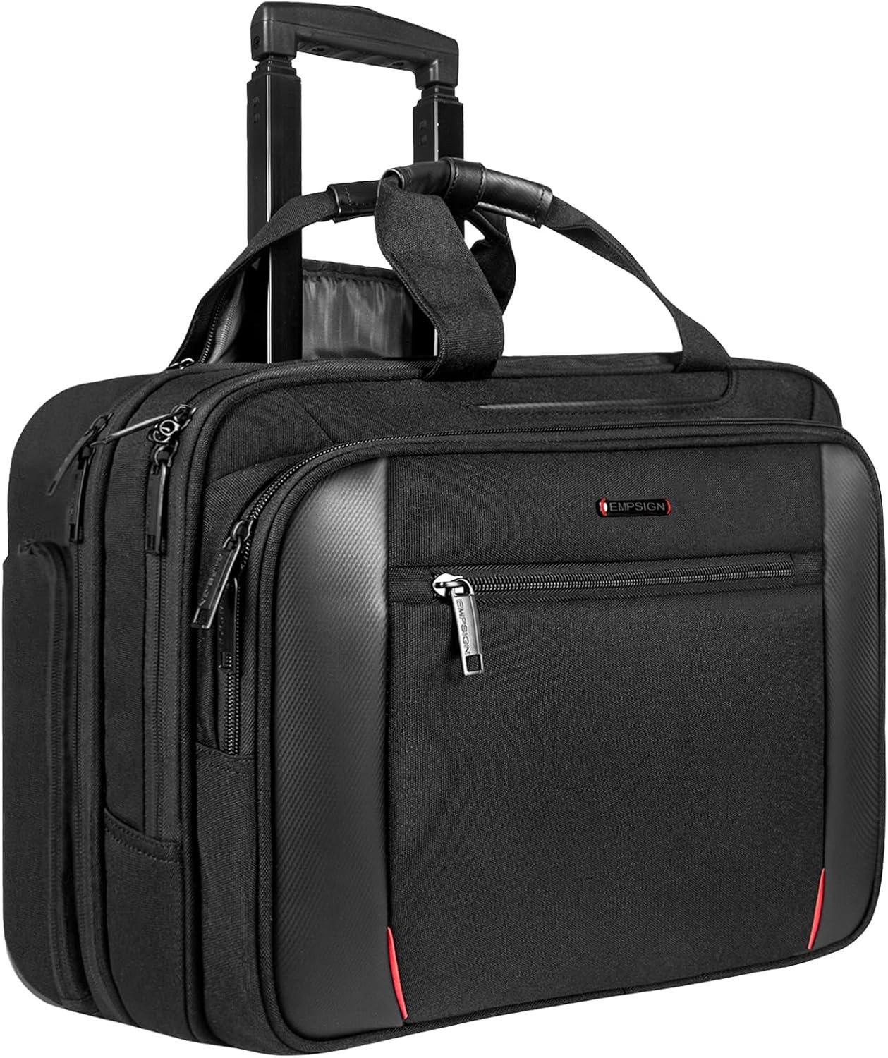 17.3 Inch Rolling Laptop Bag, Heavy-Duty Waterproof Rolling Computer Bag with Wh