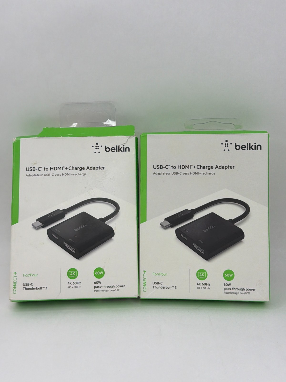 2x Belkin USB-C to HDMI Adapter + Charge (4K UHD MacBook Pro iPhone 17 16 pro