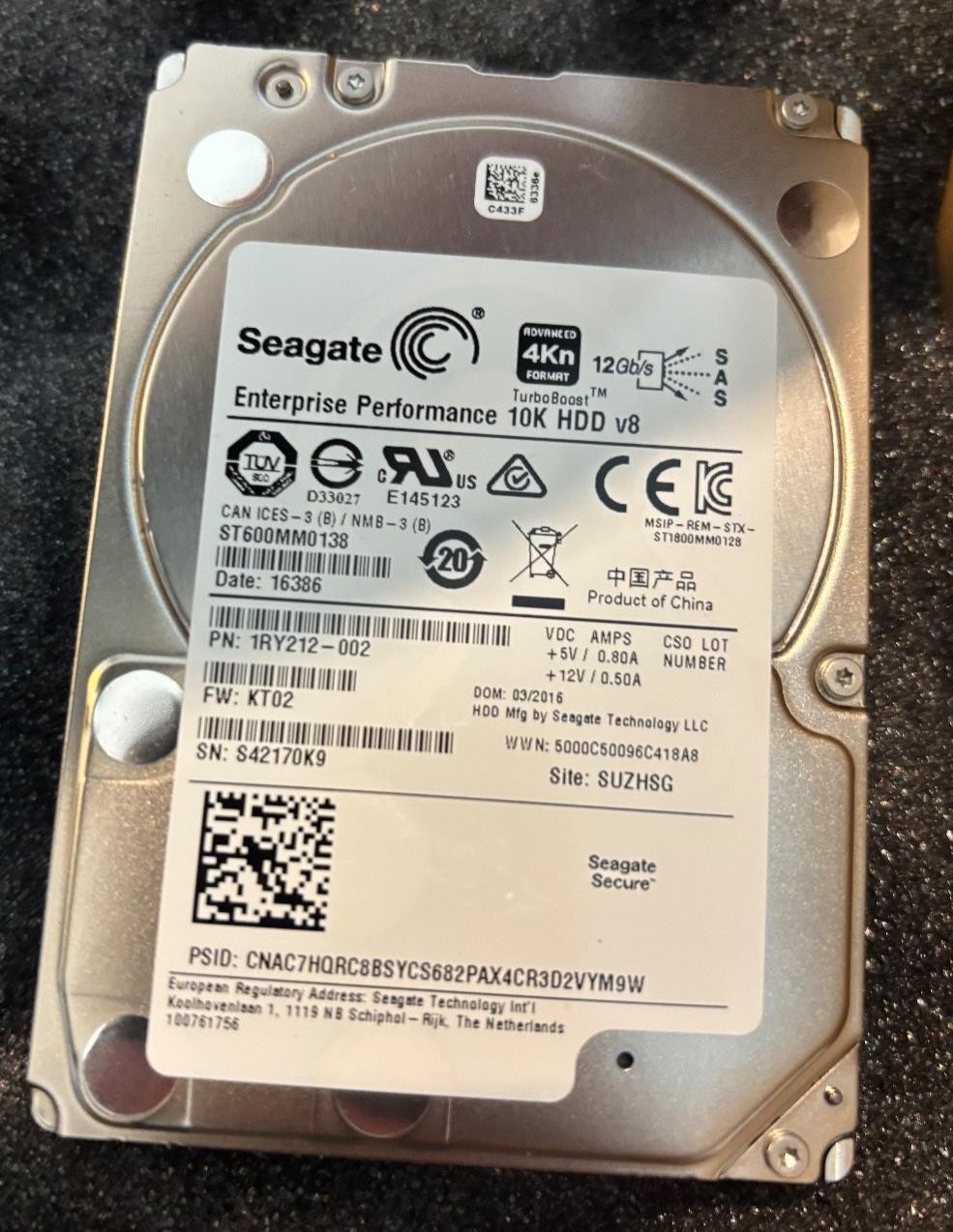 ST600MM0138 SEAGATE  10K  HDD v8  