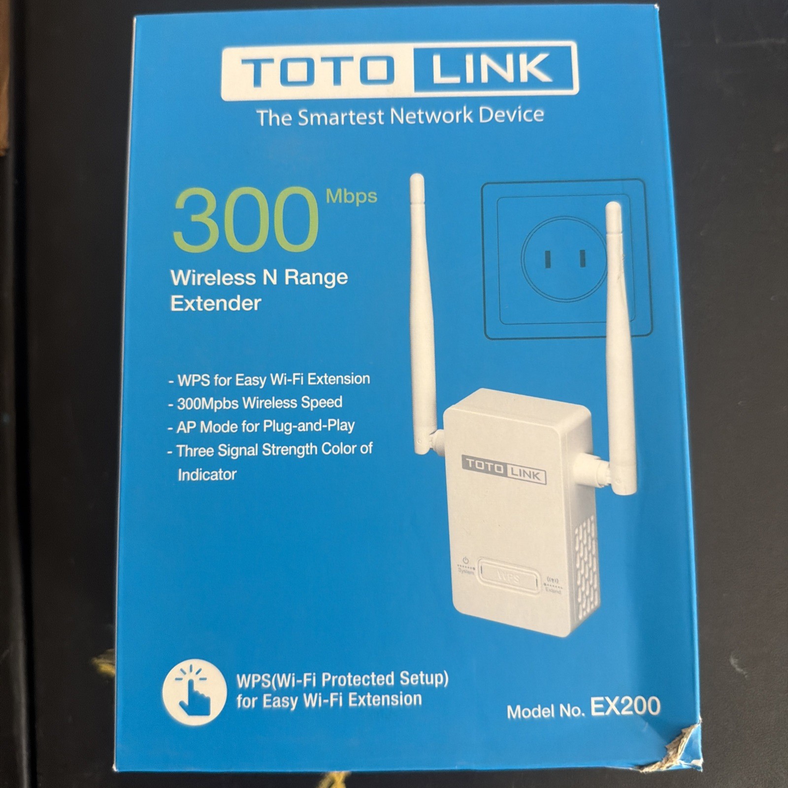 NEW WPS 300Mbps WiFi Range Extender Wireless Repeater Wall Plug-in Easy Setup