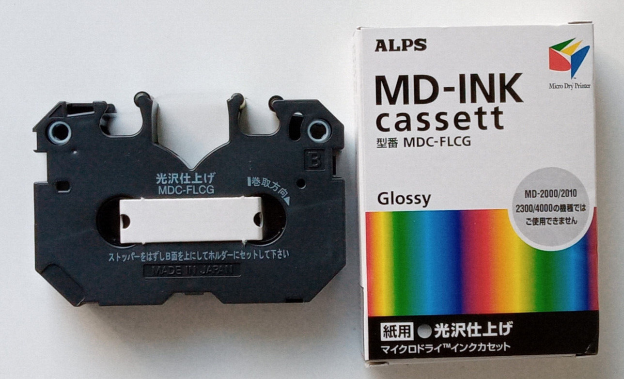 1x ALPS MD ink cassette ribbon GLOSSY MDC-FLCG for MD2000 2010 2300 4000 S/J