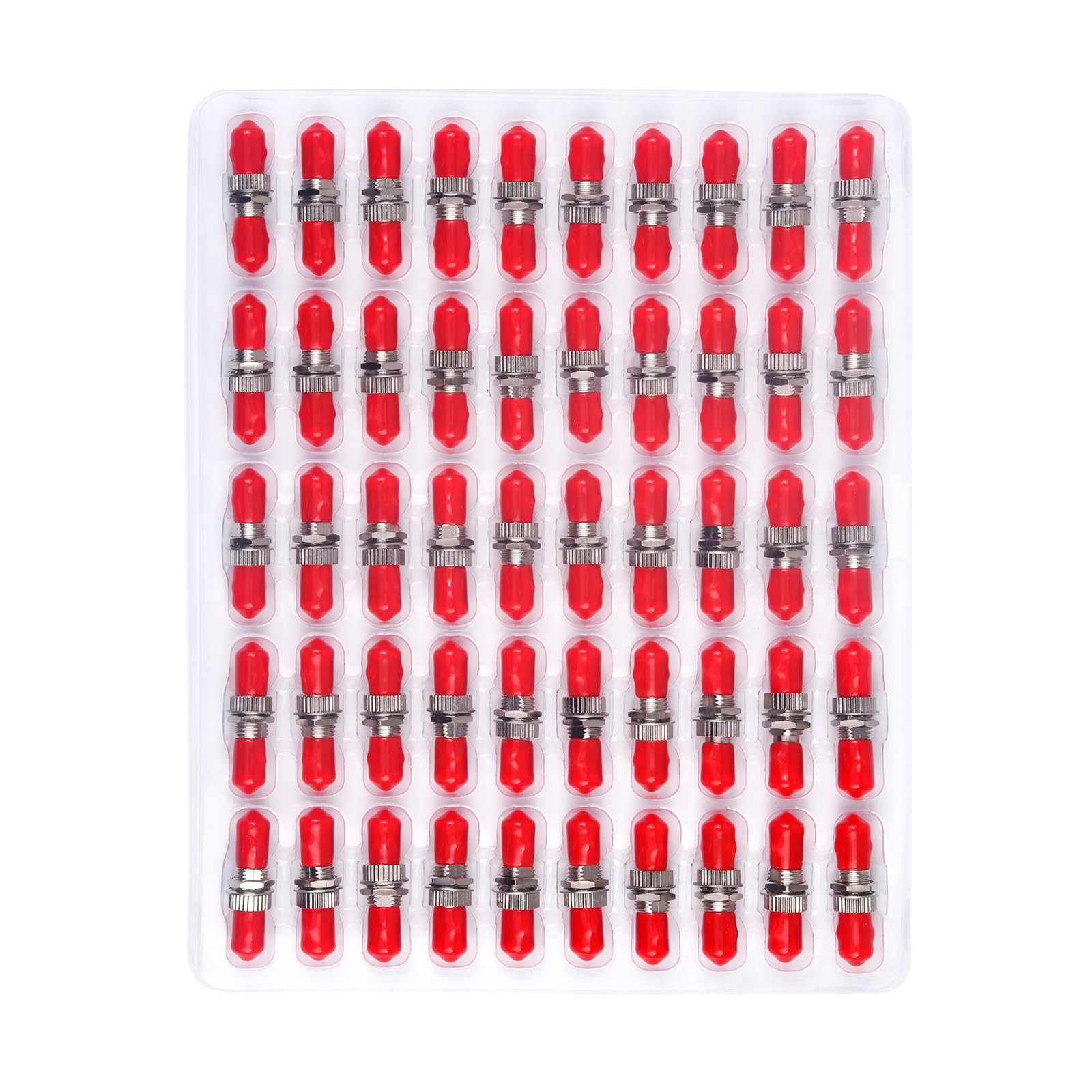 50 PCS ST Simplex Fiber Coupler ST to ST Singlemode Bulkhead Adapter Connector