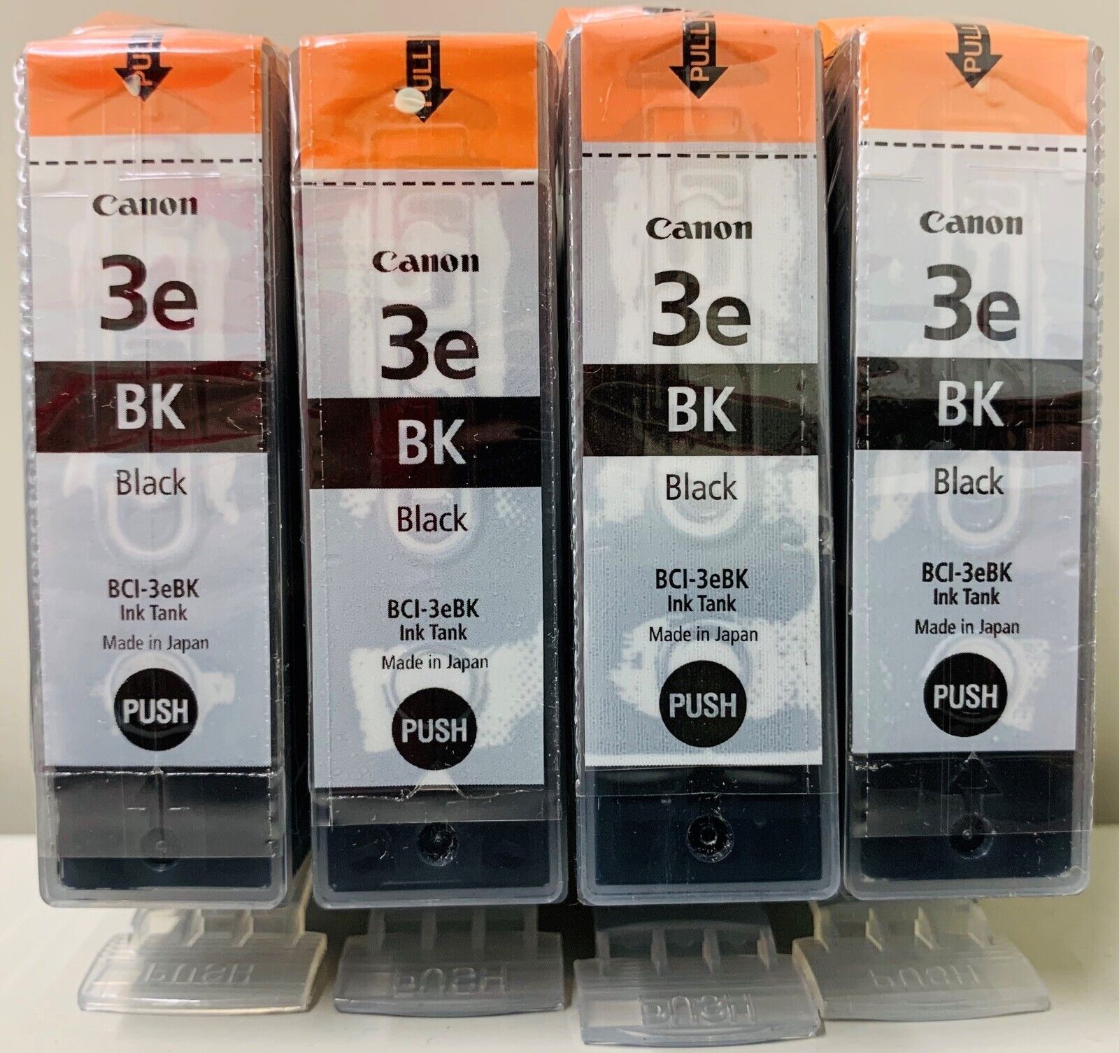 New Genuine Canon BCI-3e Black 4PK Ink Cartridges  i850, i860, S400