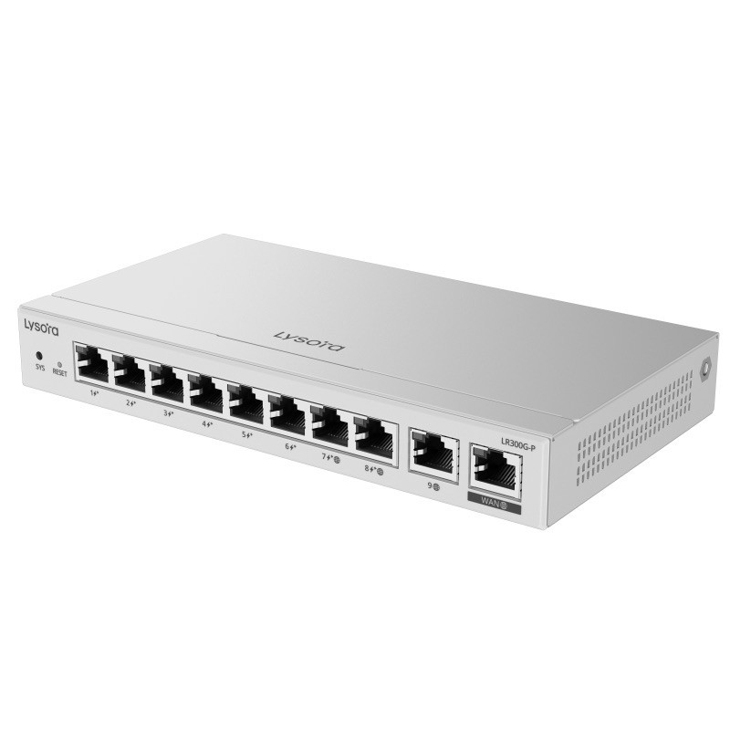 Lysora LR300G-P 10-Port Gigabit Cloud Managed PoE Router 1.5Gbps 110W Budget