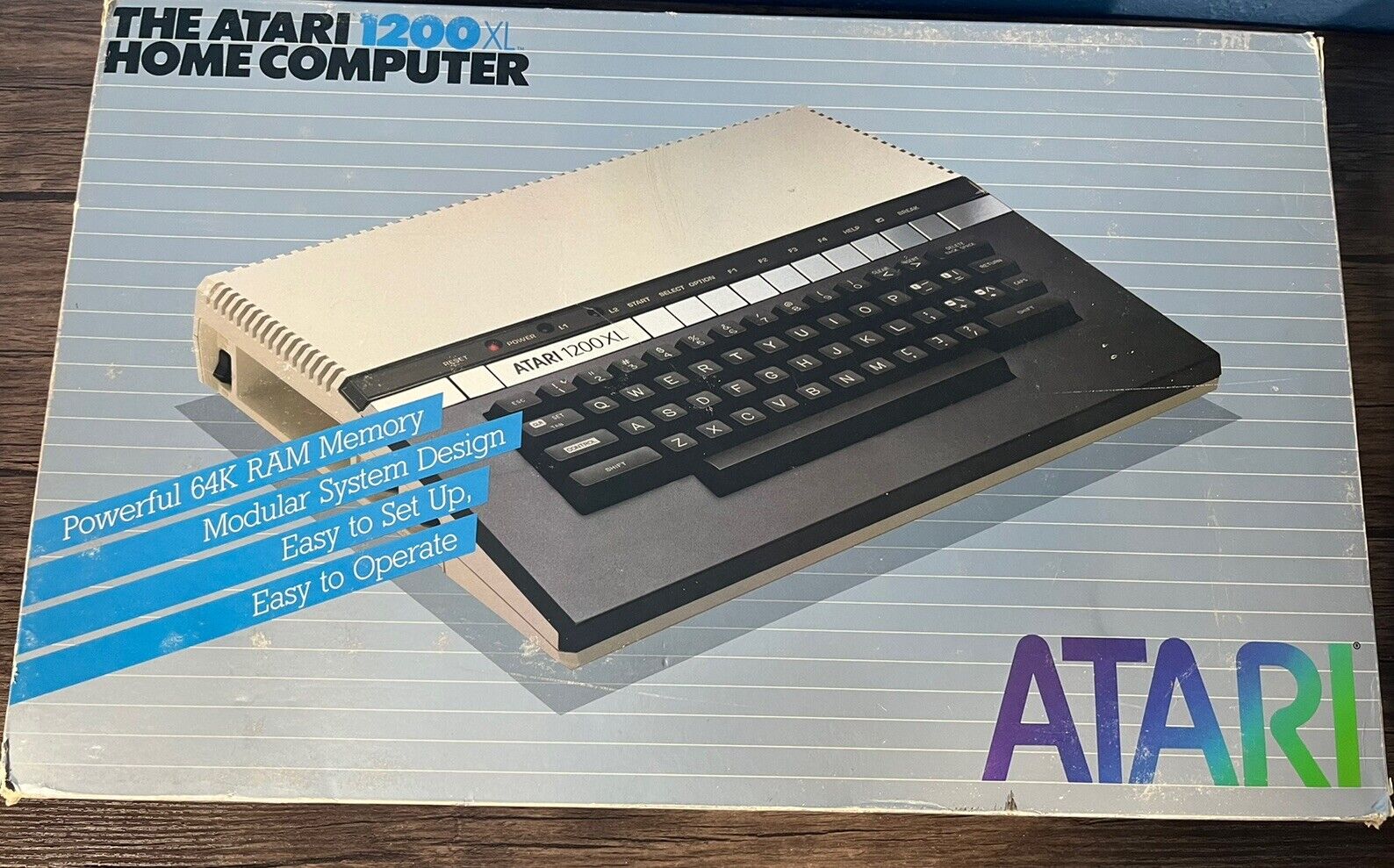 Vintage Atari 1200XL Computer With Cords In Original Box -  (Powers On)