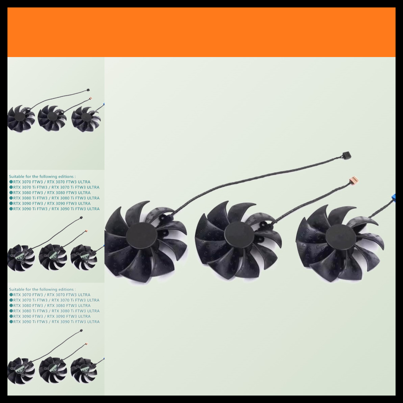 PLD09220S12H Graphics Card Cooling Fan Replacement for EVGA RTX 3070 3080