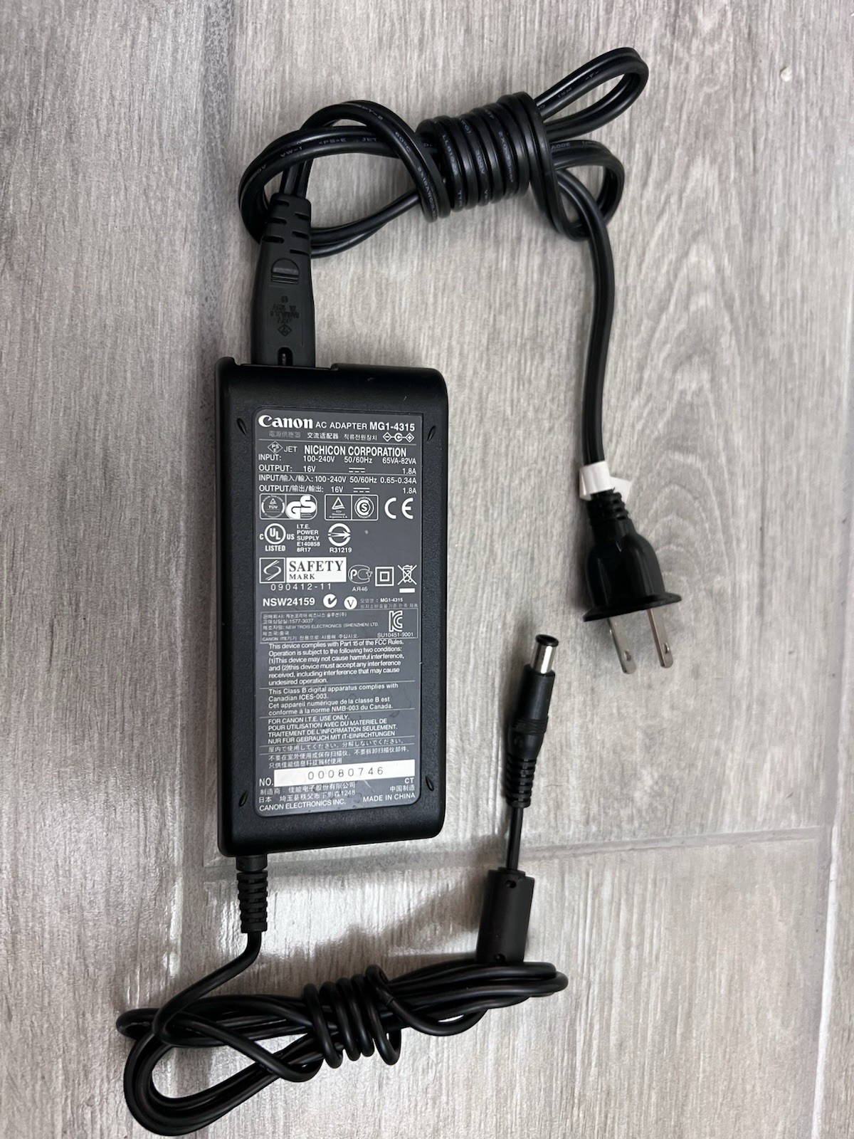 Genuine Canon AC Adapter 16V 1.8A MG1-4315  MG1-3895-070 OEM