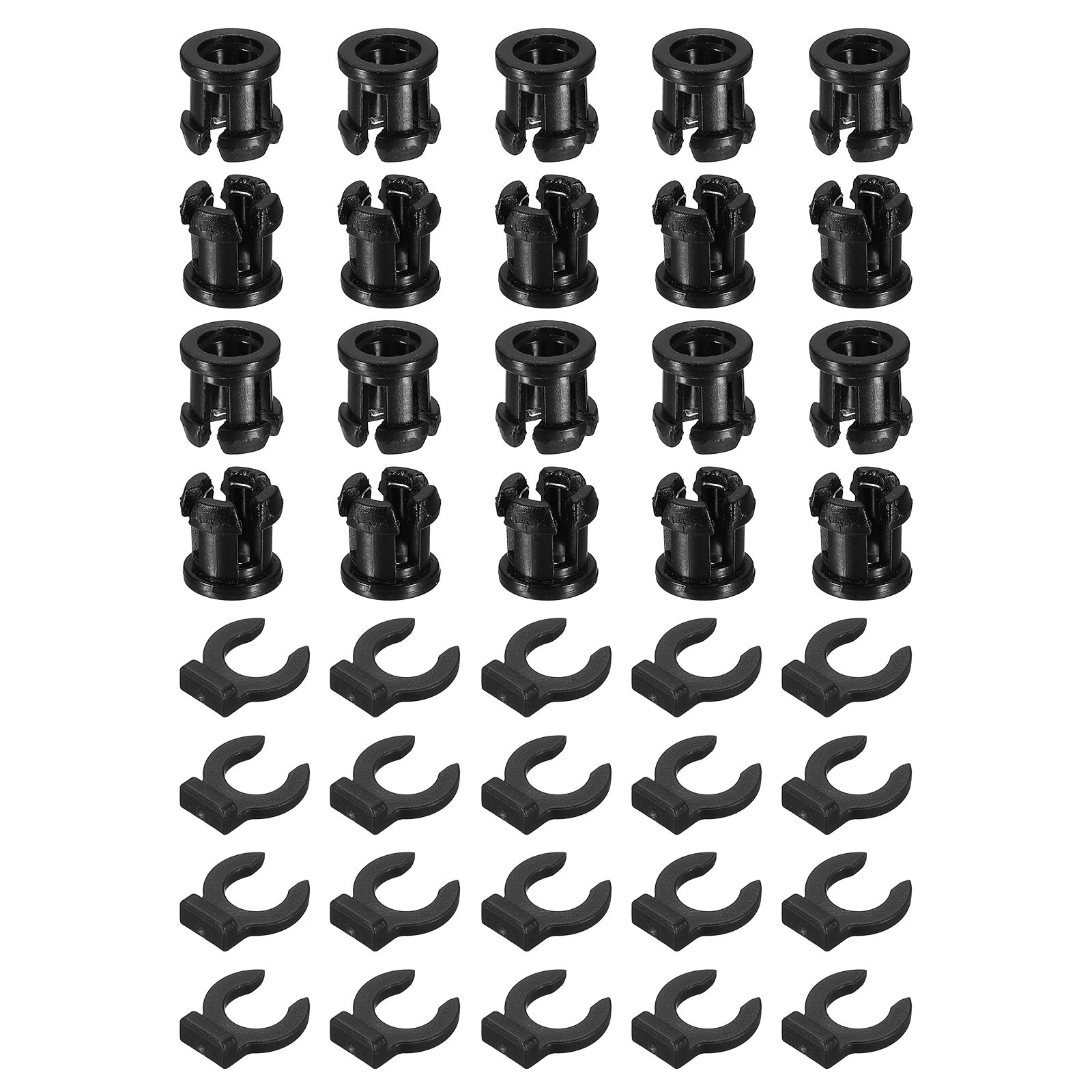 20 Set 3D Printer Tube Coupler Set Joint Connector 7.5mm OD x 4mm ID, Black