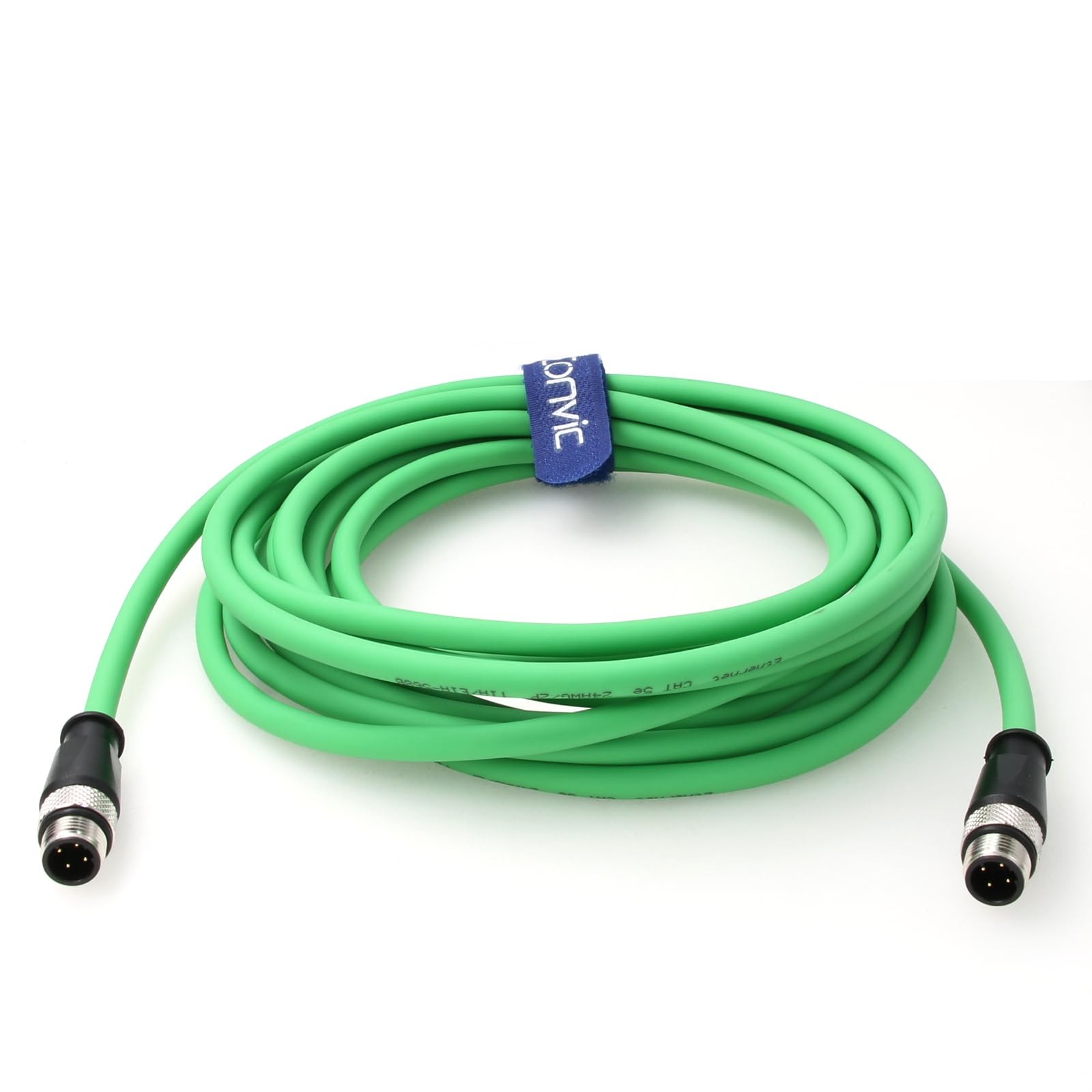 M12 D Code 4 Pin to 4 Pin Male Cat5e Shielded High Flexible Ethernet Cable Netwo