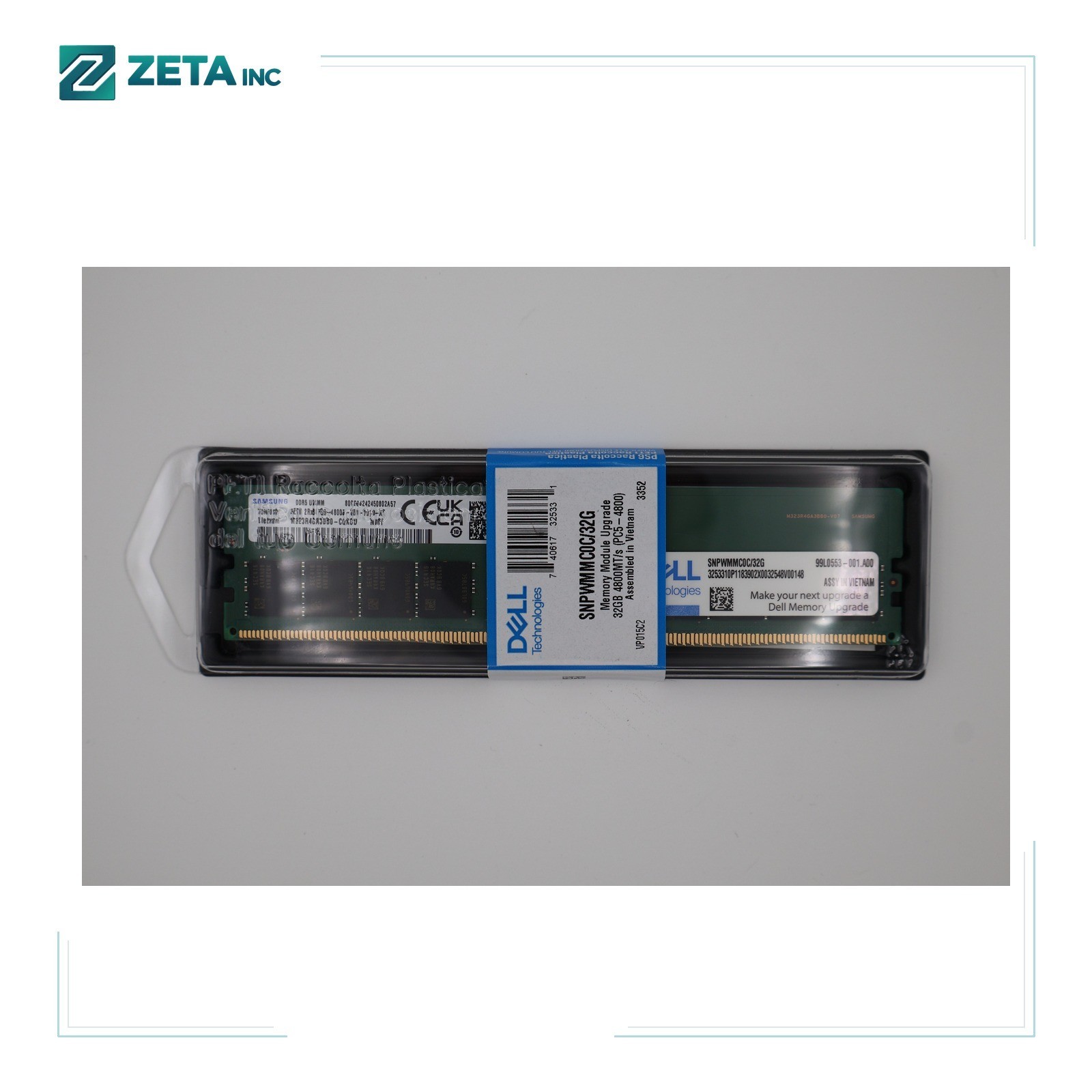 Samsung DELL SAMSUNG 32GB (1X32GB) 2RX8 PC5-4800B UD Memory RAM M323R4GA3BB0-CQK