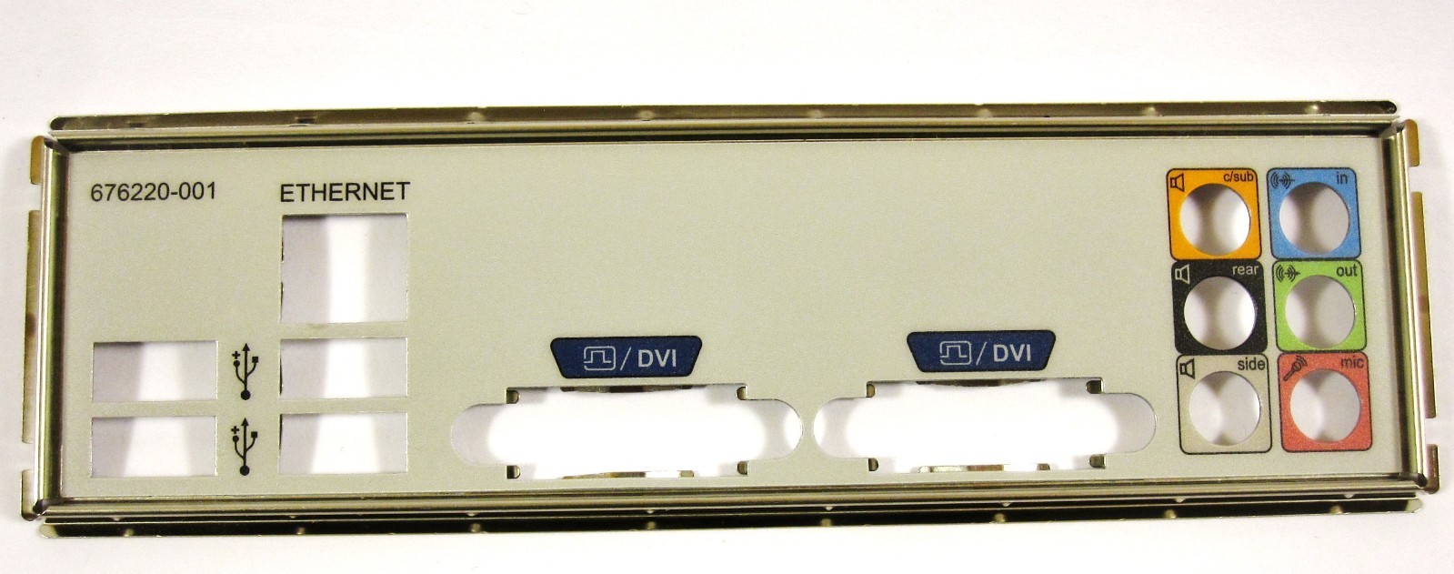 HP H-JOSHUA-H61-uATX:1.00 Motherboard Rear IO I/O Shield Back Plate 676220-001