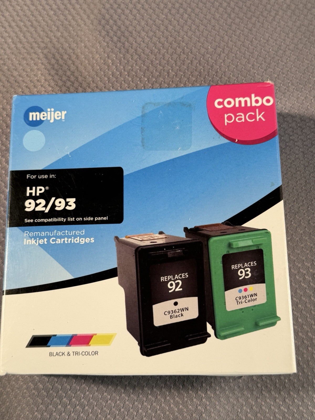 Meijer HP 92/93 Inkjet Cartridges Combo Pack NEW Sealed VINTAGE Expired