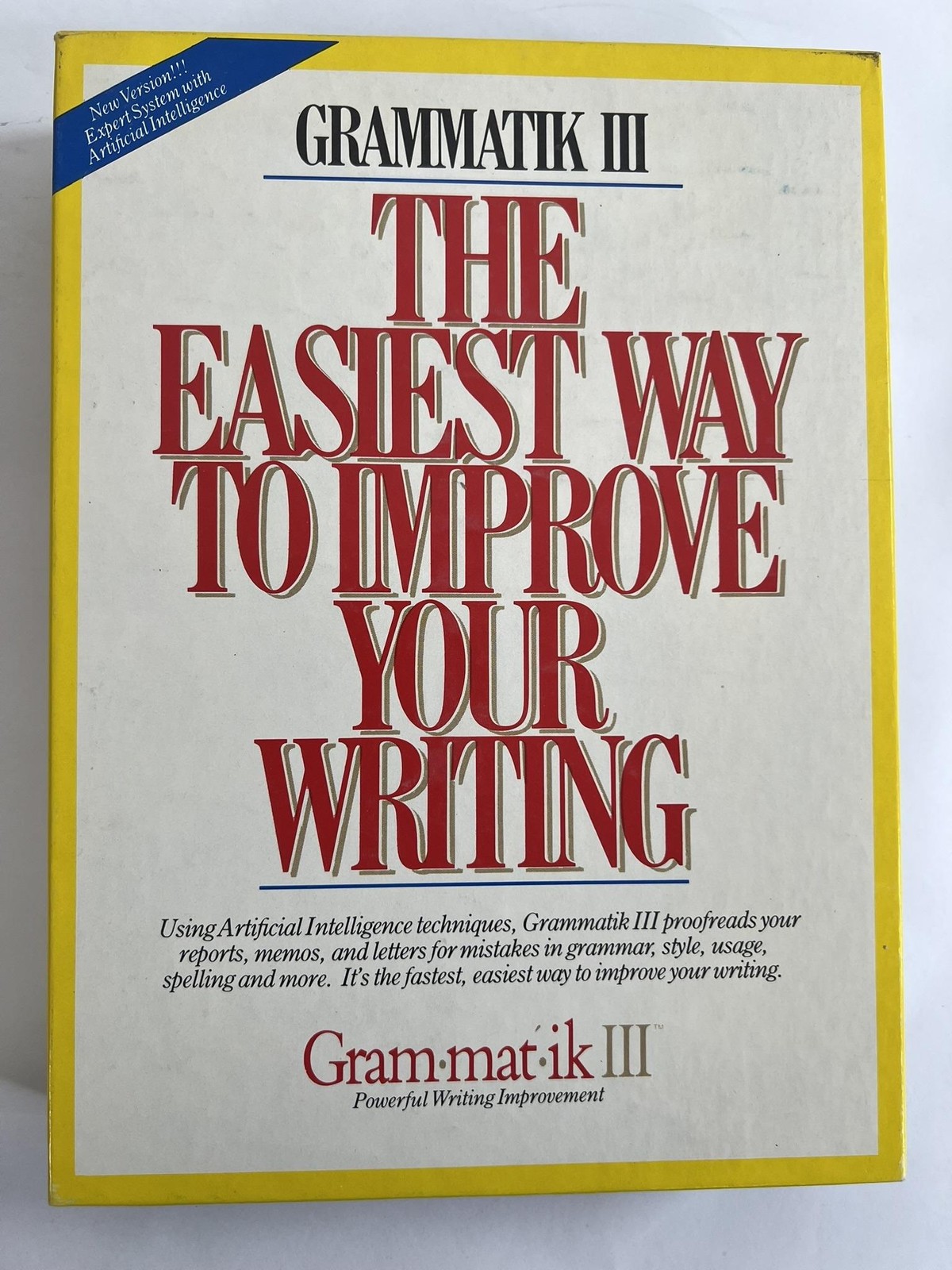 Vintage Grammatik III Reference Software DOS 5.25 Floppy Writing Utility 1988