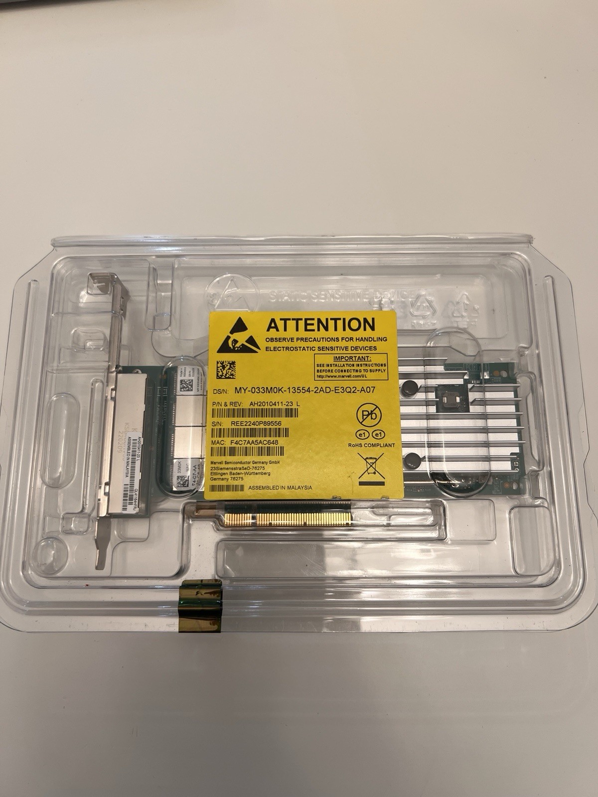 DELL QLOGIC QL4116HLRJ QP 10GB BASE-T RJ45 PCIe CARD LOW-PROFILE JKT42