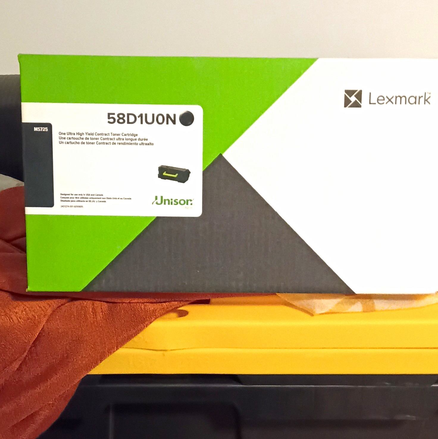Lexmark 58D1U0N Black Ultra High Yield Laser Toner Cartridge for MS725