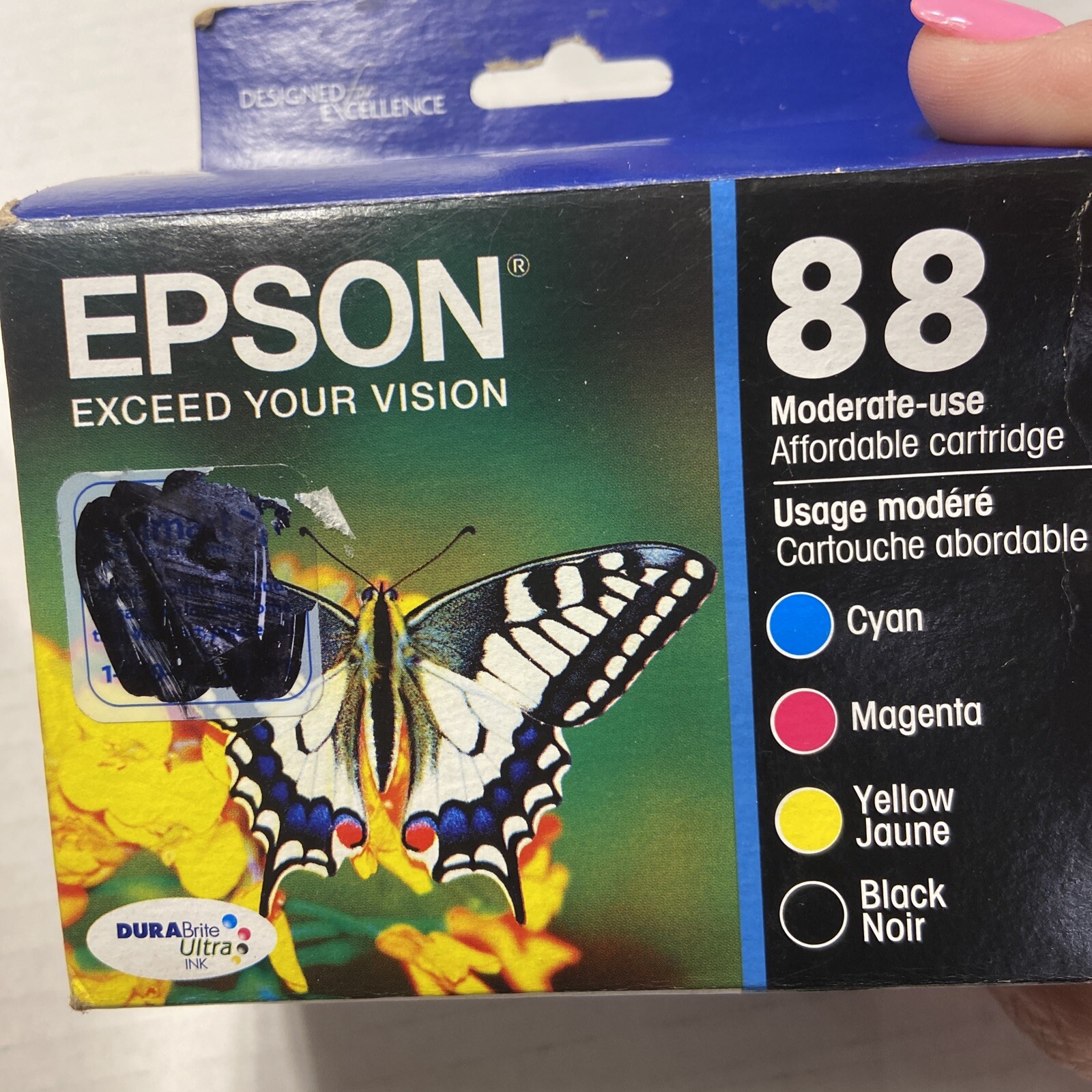 EPSON 88 CYAN / MAGENTA / YELLOW  Black INK CARTRIDGES NEW/ GENUINE/exp 12/2019