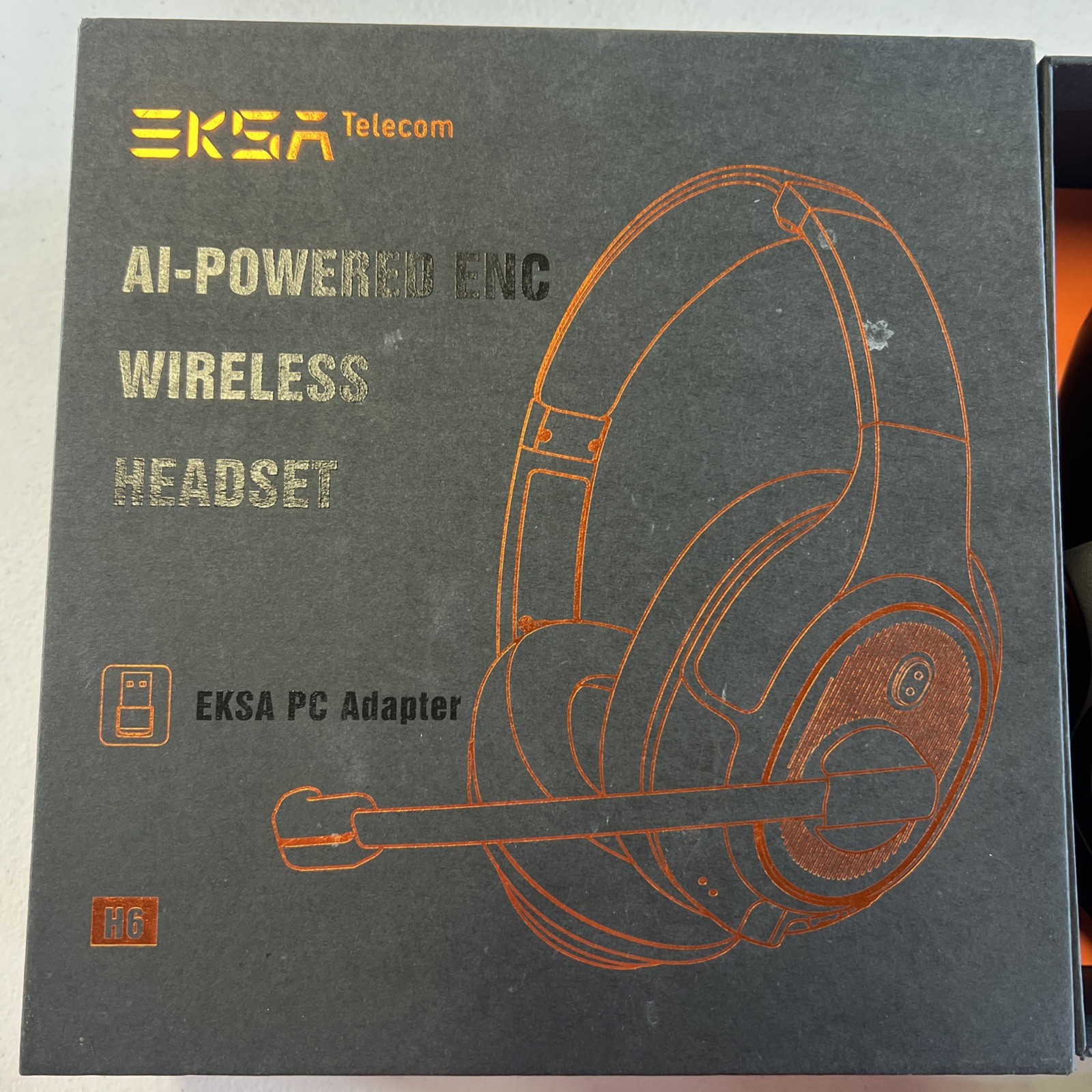 🎄EKSA Telecom AI-Powered ENC Wireless Headset H6 30hr. Talk Time