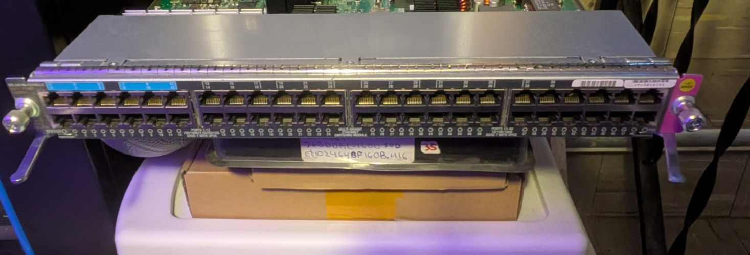 Cisco WS-X4748-12X48U+E V01 Catalyst 4500E 48-Port UPOE Multigigabit Card, AS IS