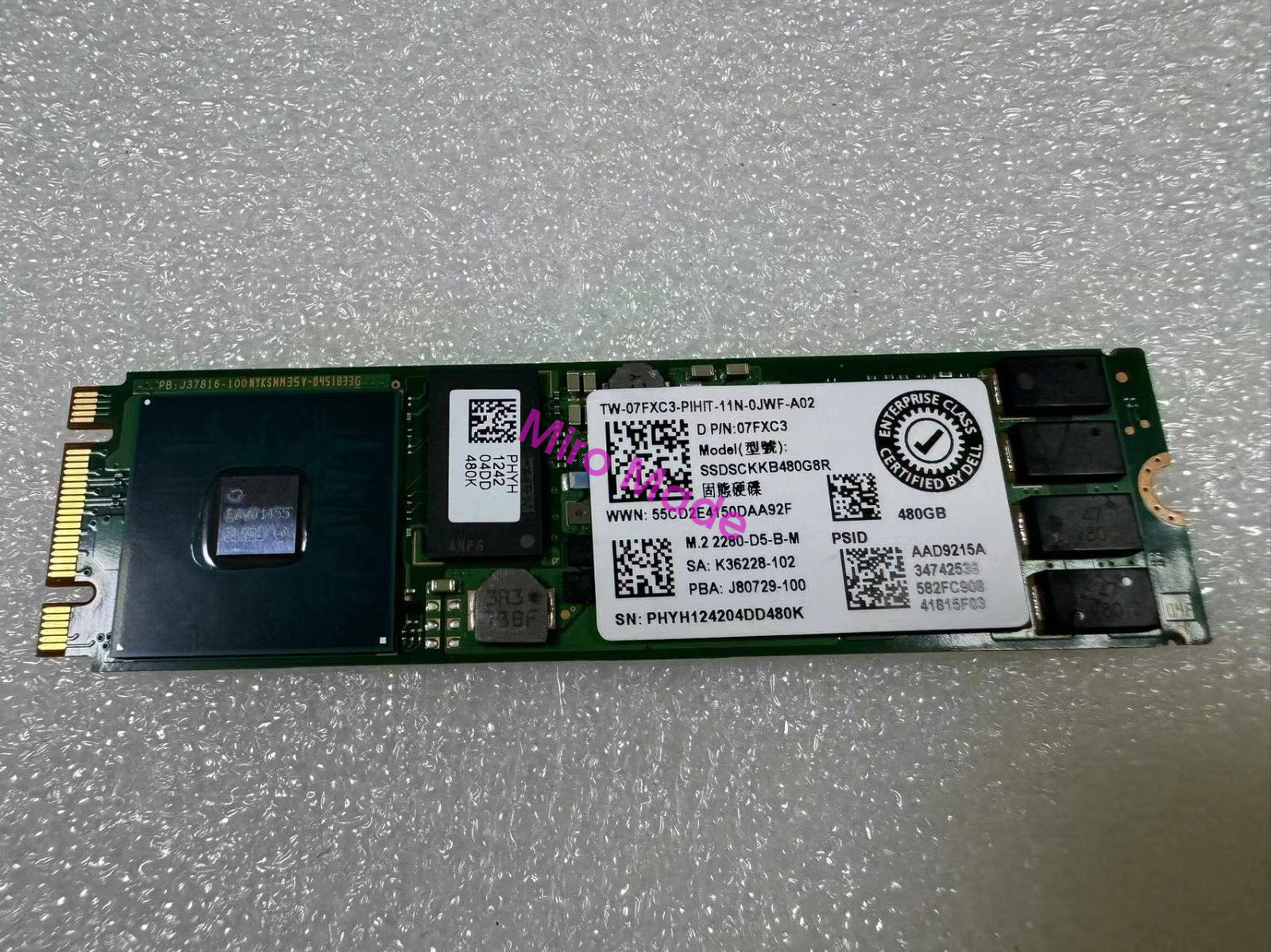 Dell 7FXC3  WCP9P  480GB M.2 2280 SATA SSD Intel SSDSCKKB480G8R 07FXC3 BOSS Card