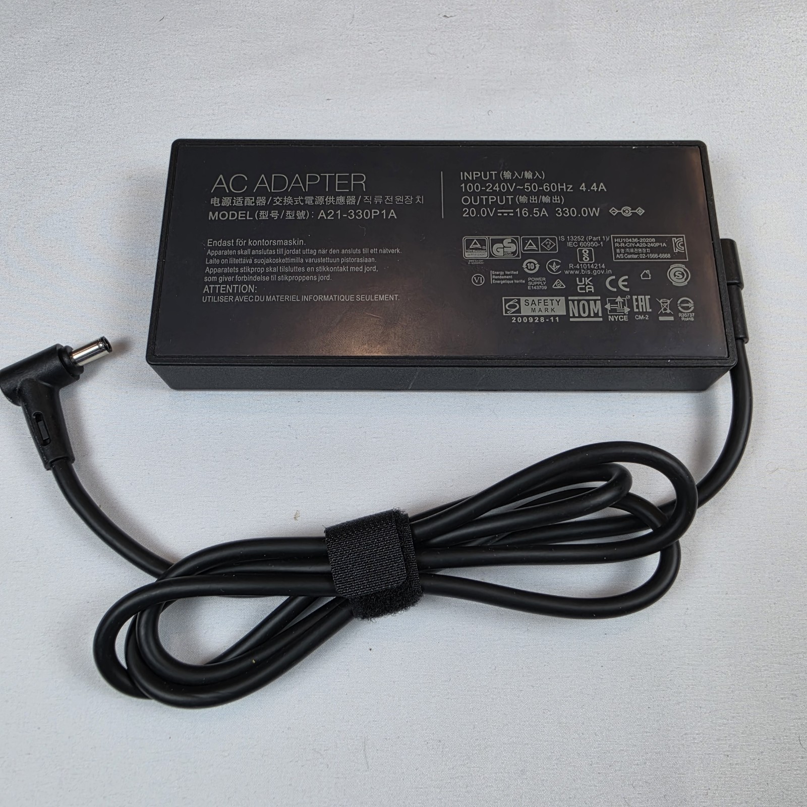 330W AC Adapter A21-330P1A 20V 16.5A Laptop Power Supply Charger OEM