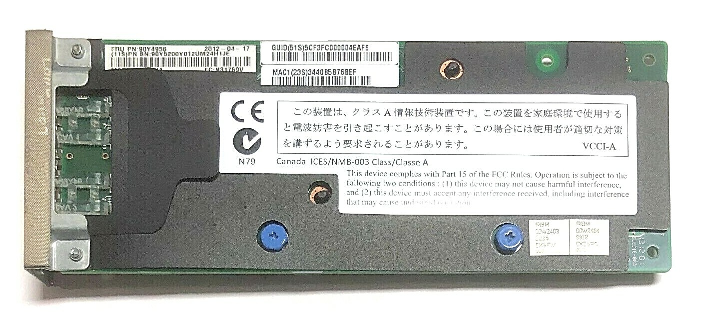 90Y4956 LENOVO 90Y6338 MELLANOX CONNECTX-3 DUAL PORT QDR/FDR10 MEZZ CARD NEW