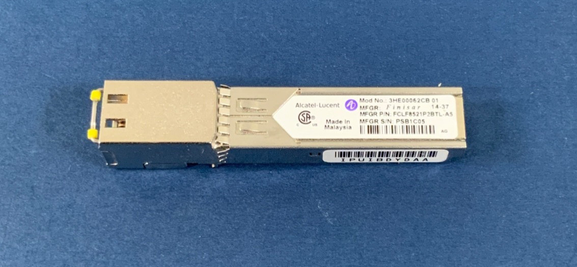 Lot of 10 Alcatel-Lucent 3HE00062CB 1000BASE-T SFP Copper RJ-45 FCLF8521P2BTL-A