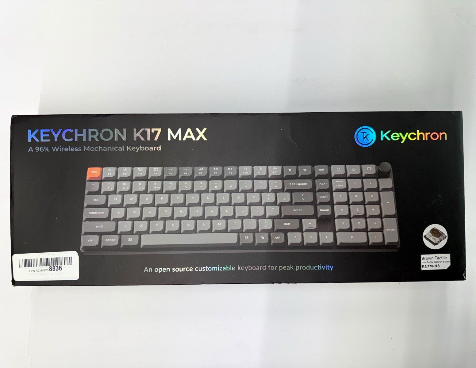 Keychron K17 Max 96% Wireless Mechanical Backlit Keyboard Gray English QWERTY