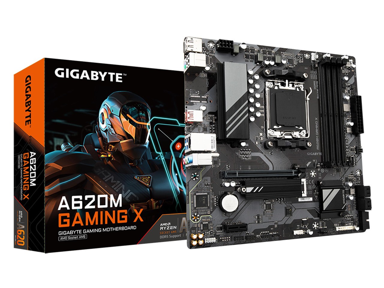 GIGABYTE A620M GAMING X AM5 LGA 1718 AMD A620 M-ATX Motherboard with 5-Year Warr