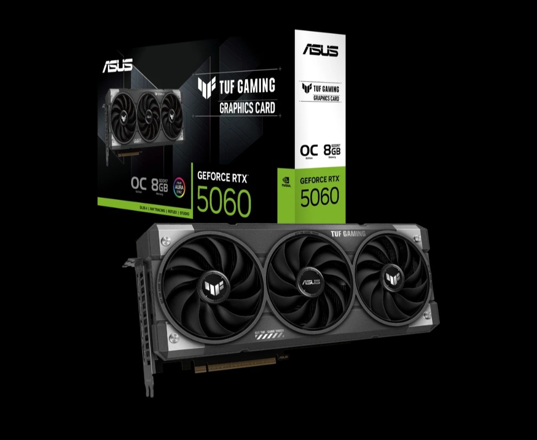 ASUS TUF Gaming GeForce RTX 5060 8GB GDDR7 PCI Express 5.0 x8 ATX Graphics Card