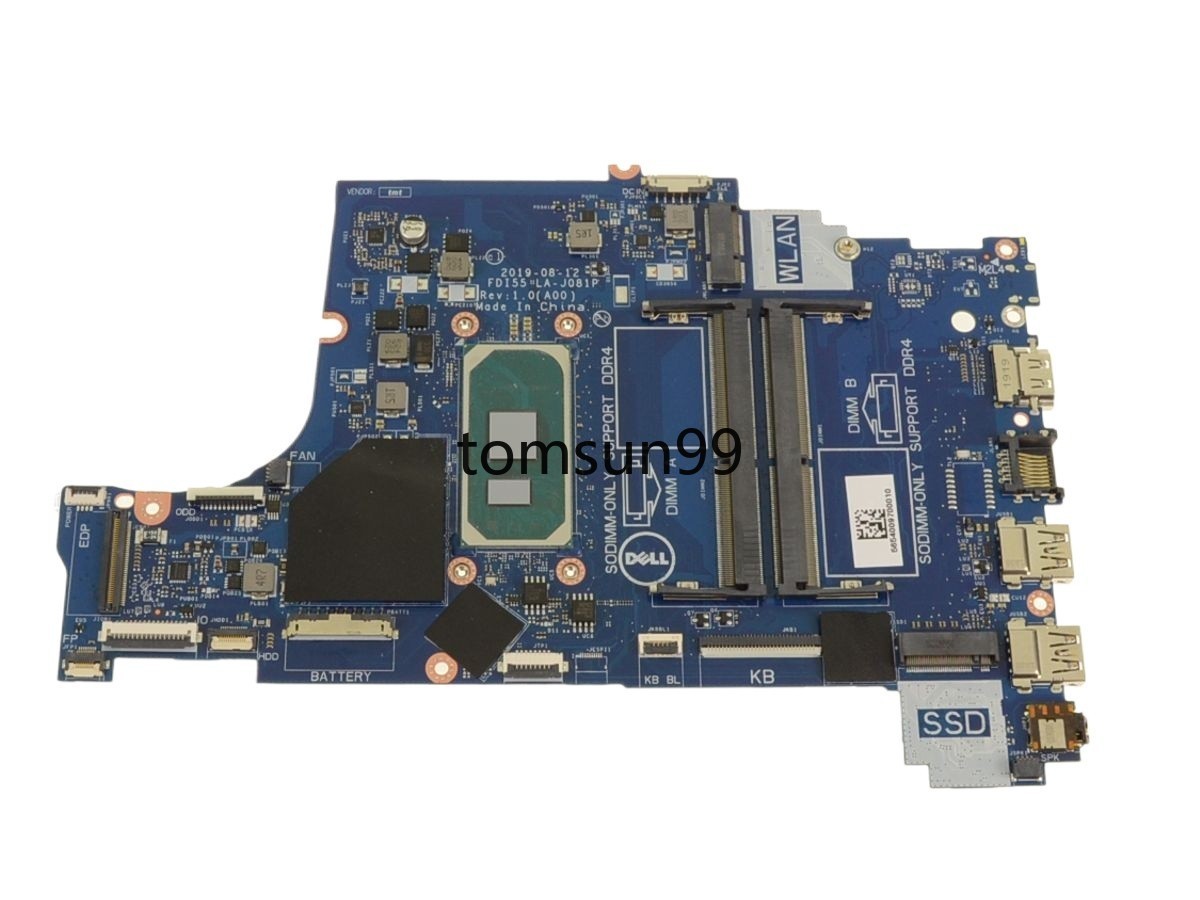 For Dell Inspiron 3593 Motherboard LA-J081P 04C38 004C38 W/ i7-1065G7 CPU