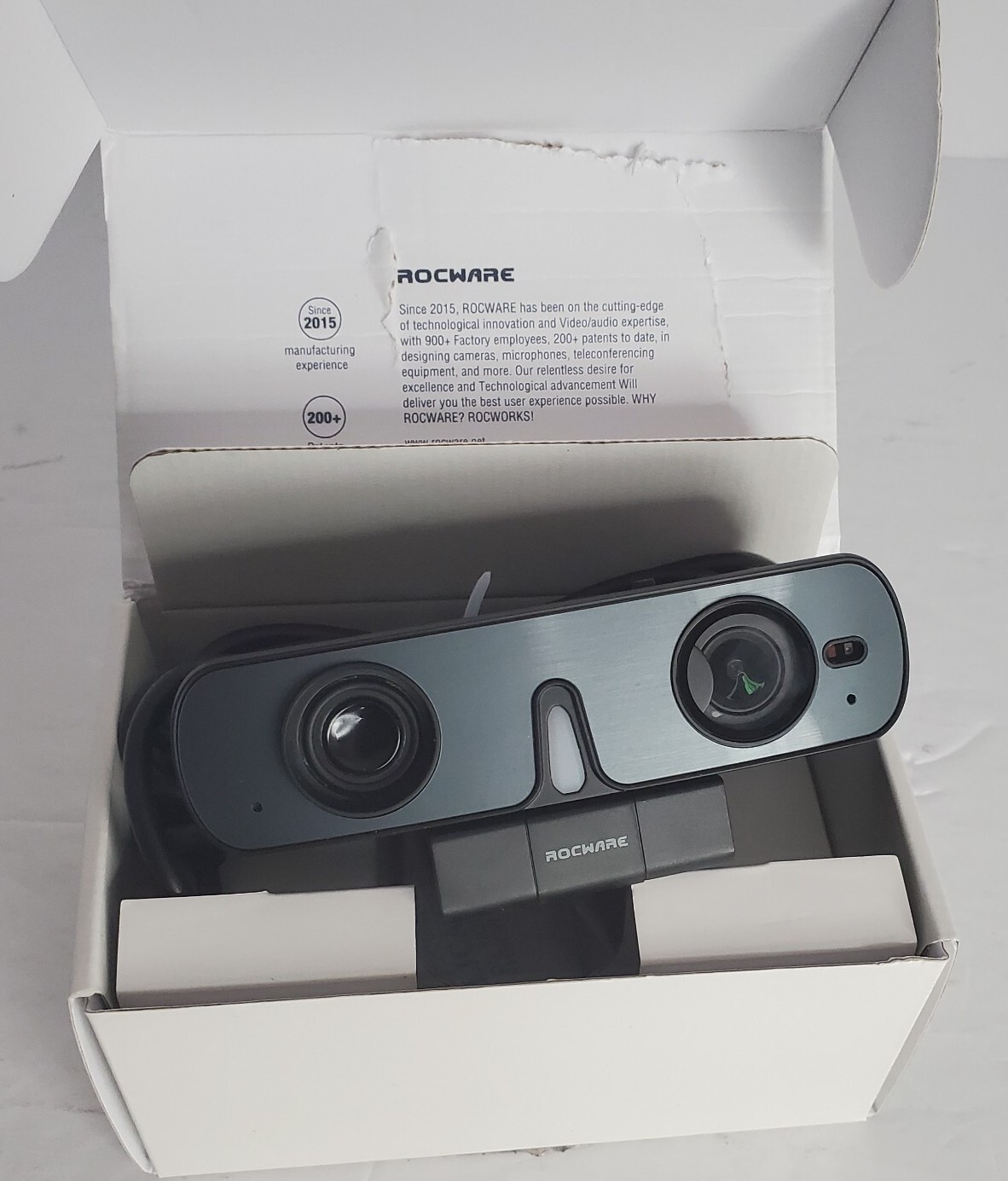 ROCWARE RC08 Smart Webcam -  Mini All-in-One Video Soundbar - Autofocus