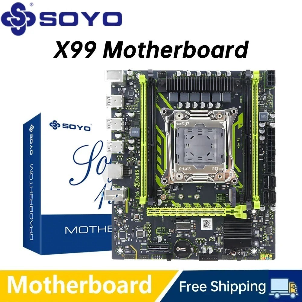 SOYO X99 Gaming Motherboard USB3.0 M.2 Nvme Sata 3 Dual Channel DDR4 Memory PCIE