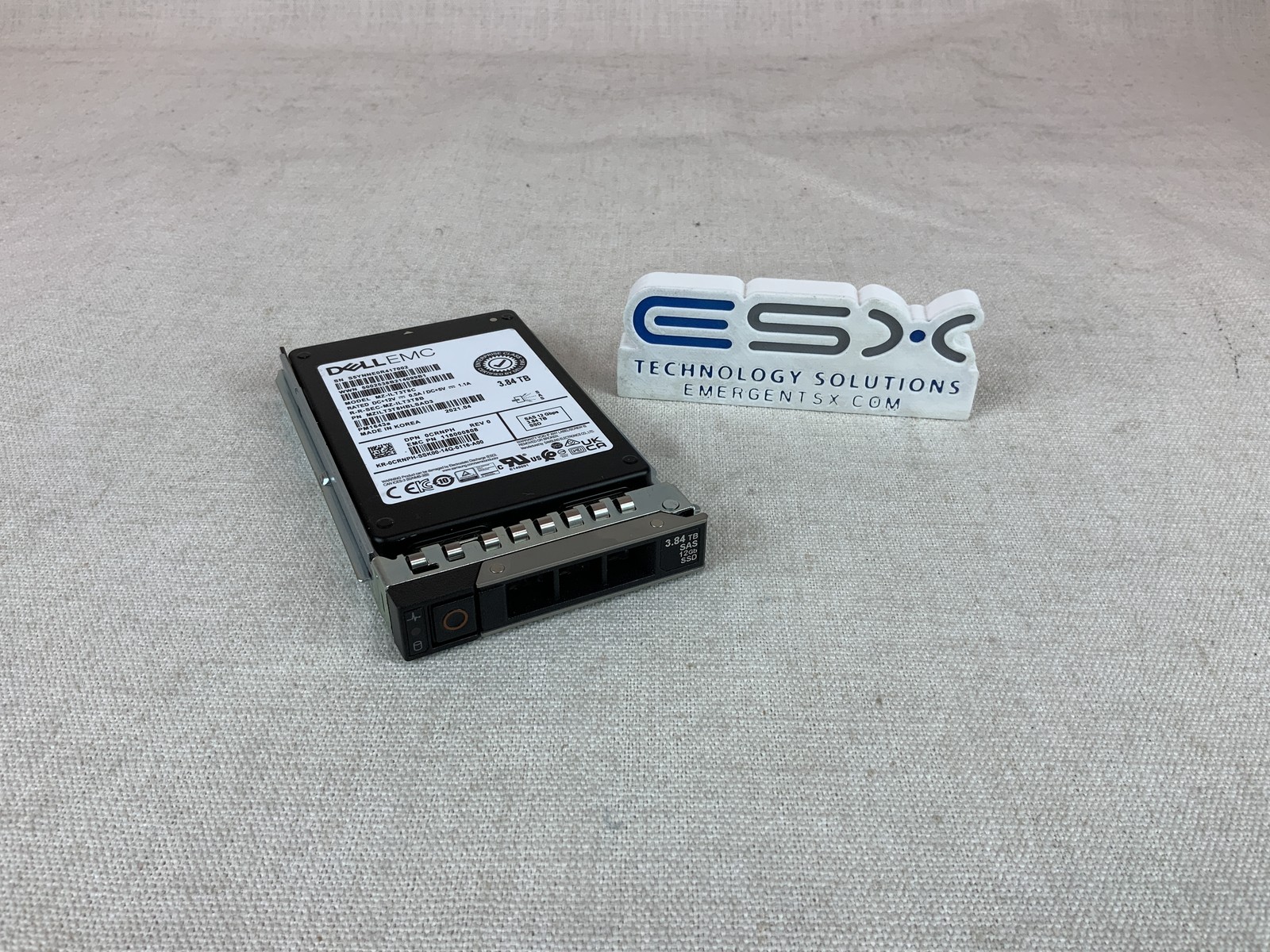 Dell CRNPH 3.84TB 12Gb/s 2.5" SAS RI SSD PM1643a MZ-ILT3T8C w/ 14G Tray - 100%