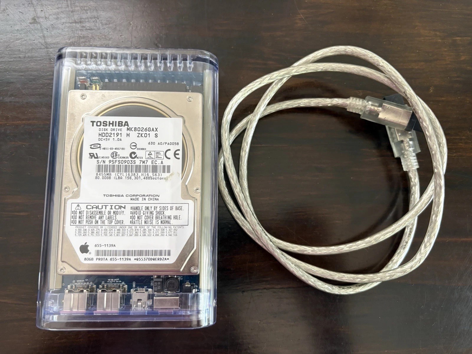 80GB Toshiba MK8026GAX Laptop IDE Hard Drive HDD2191 D ZK01 - 