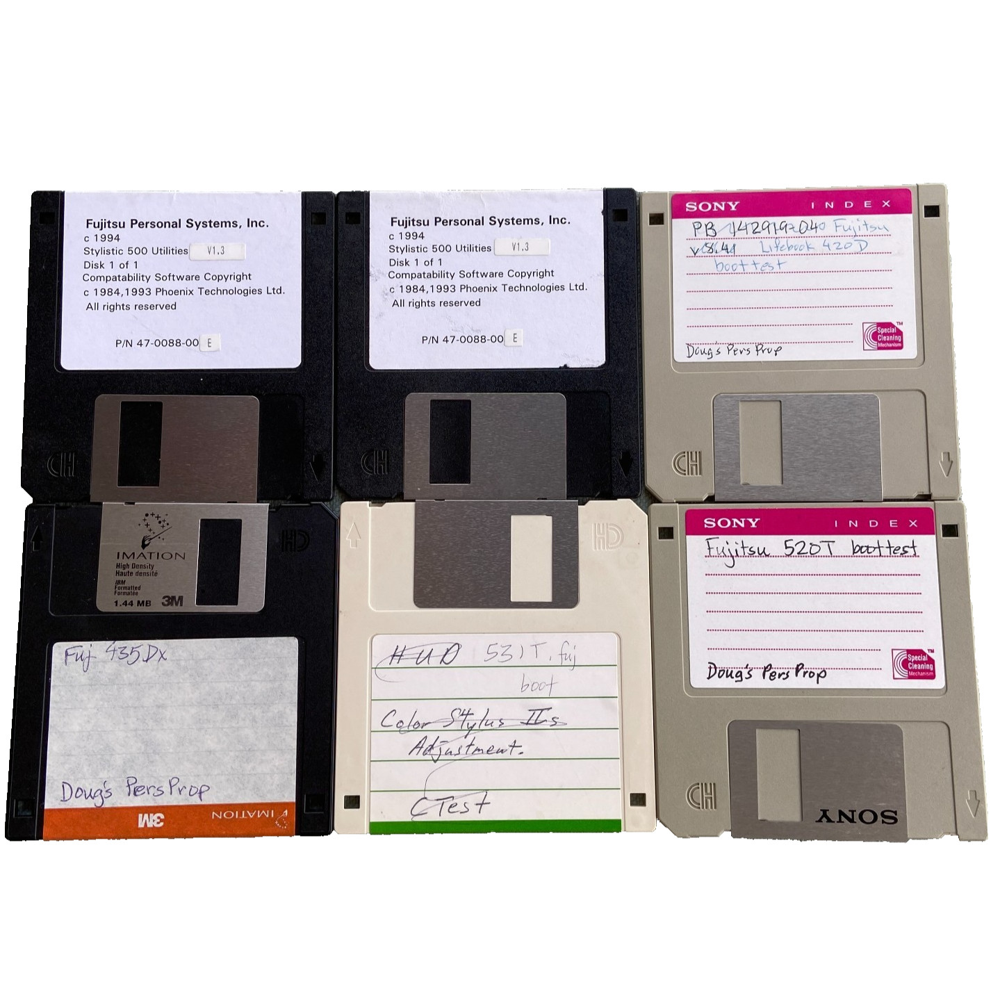 Vintage Software Lot Fujitsu Personal System Stylistic 500 Utilities Boot Test D