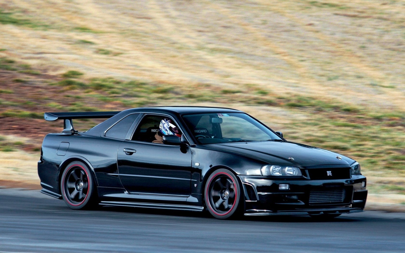 Cars nissan skyline r34 gt Desk Mat Stitched