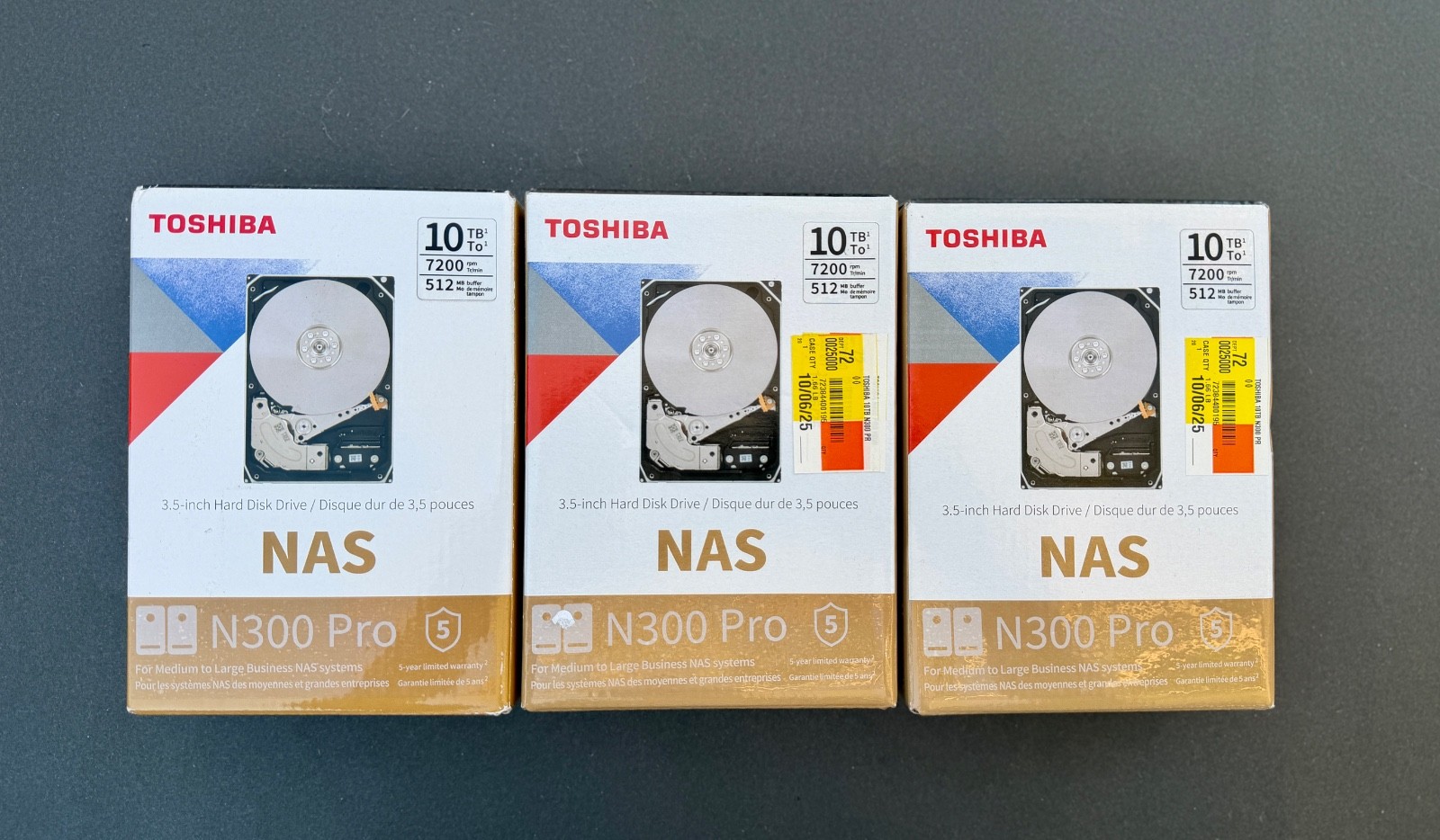 Toshiba N300 Pro 10TB HDD | 7200RPM | 512MB Cache | SATA | CMR | Factory Sealed