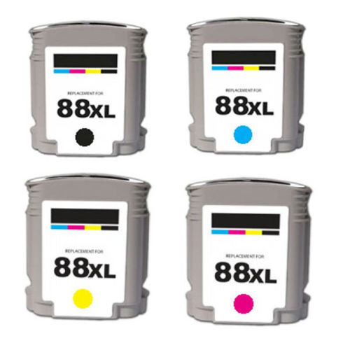 Combo set of 4 88XL Ink cartridges fit HP Officejet pro L7700 L7680