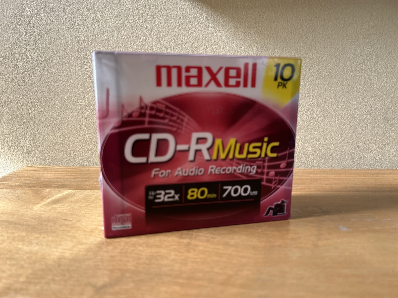 Maxell CD-R Music Pro 80 Minutes 700 MB X32 Compact Disc 10 Pack New Sealed