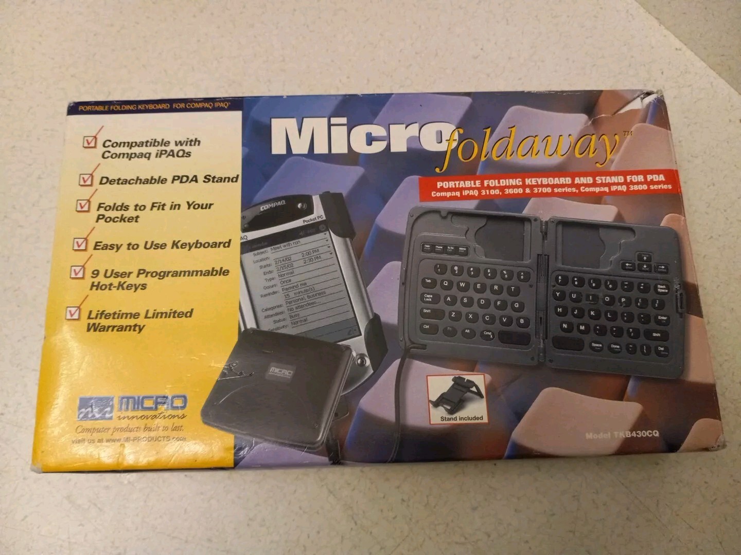 *NEW*Micro Foldaway Portable**Folding Keyboard and Stand for PDA*
