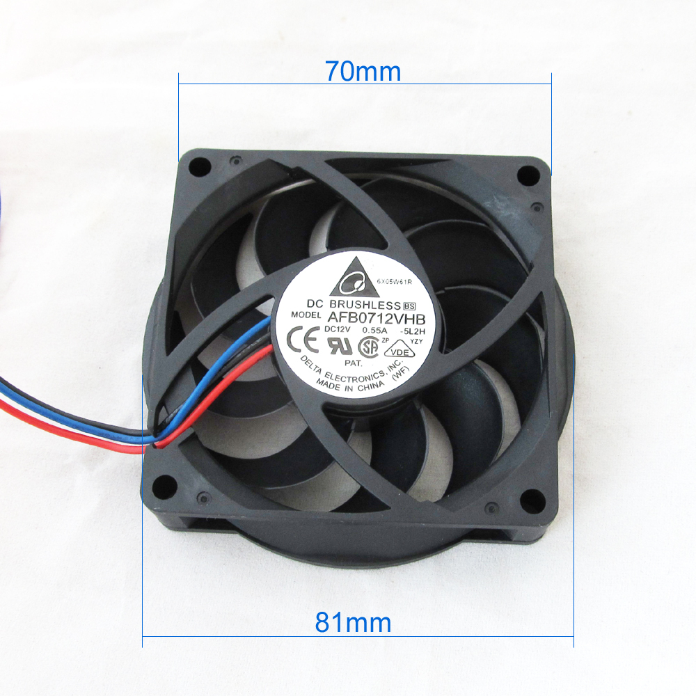 5pcs Delta CPU Heatsink Modual DC Fan AFB0712VHB 70x70x15mm 7015 12V 0.55A 3pin
