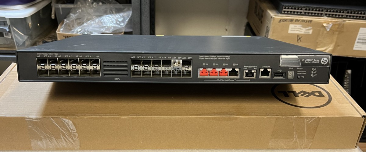 HP A5820X-28S / JC102A H3C = 24 x SFP+ 10 GB Managed Layer 3 enterprise Switch
